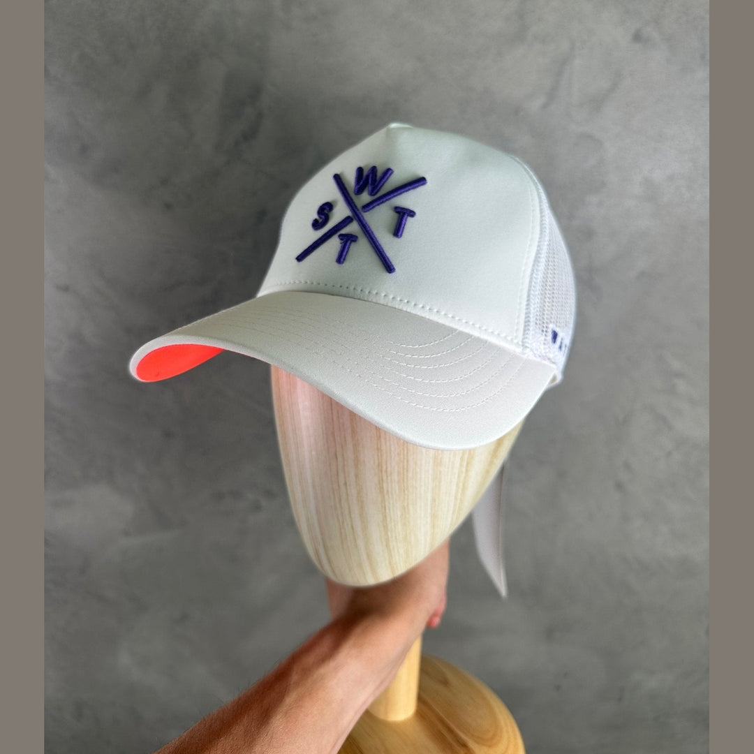WATTS Tribe Cap - White Purple - SAMPLE DROP