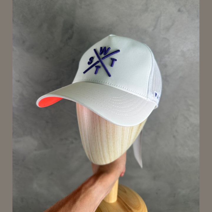 WATTS Tribe Cap - White Purple - SAMPLE DROP