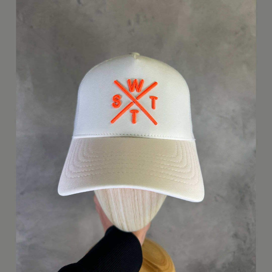 WATTS Tribe Cap - White/Fluo Orange - SAMPLE DROP
