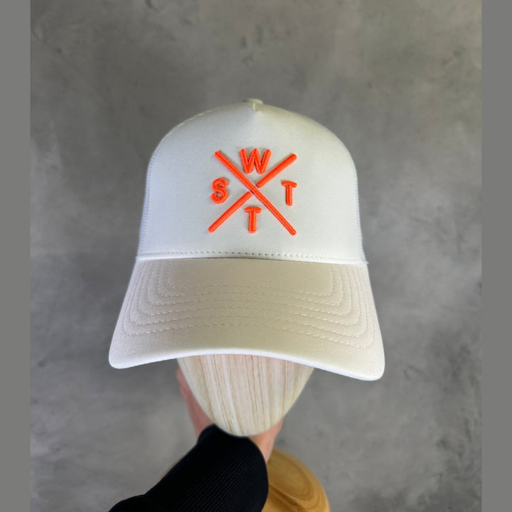 WATTS Tribe Cap - White/Fluo Orange - SAMPLE DROP