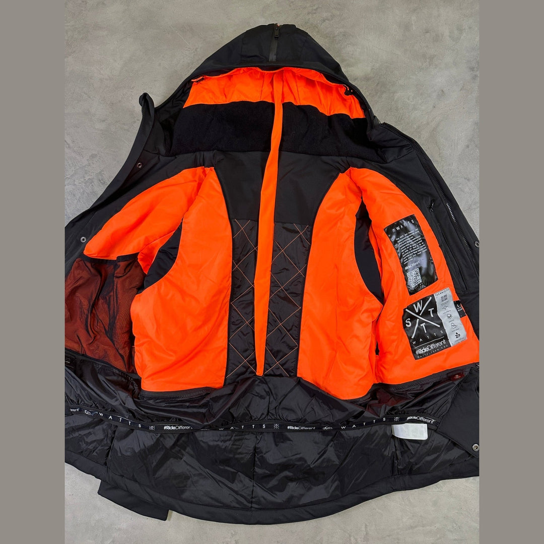 WATTS X - Clever Ski Jacket - Black/Fluro - SAMPLE DROP