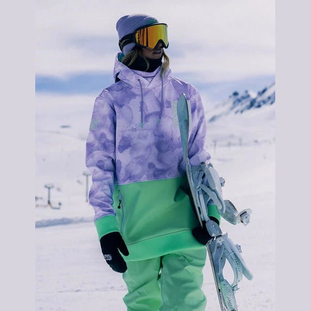 WATTS X - Motion Softshell Ski Jacket - Blue Grey Tie Dye - SAMPLE DROP