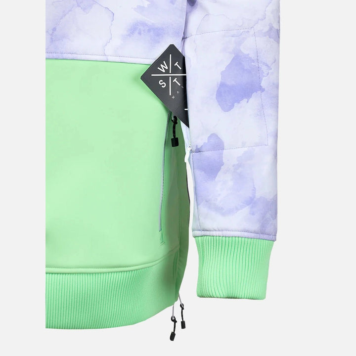 WATTS X - Motion Softshell Ski Jacket - Blue Grey Tie Dye - SAMPLE DROP
