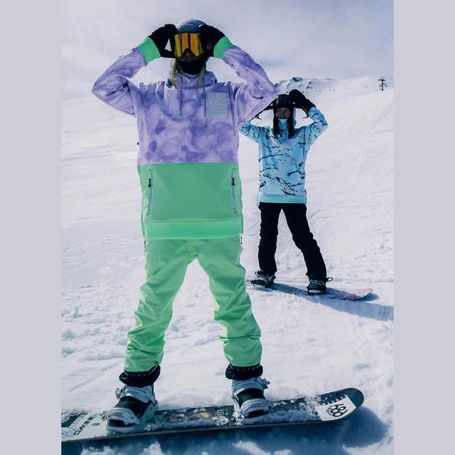 WATTS X - Motion Softshell Ski Jacket - Blue Grey Tie Dye - SAMPLE DROP