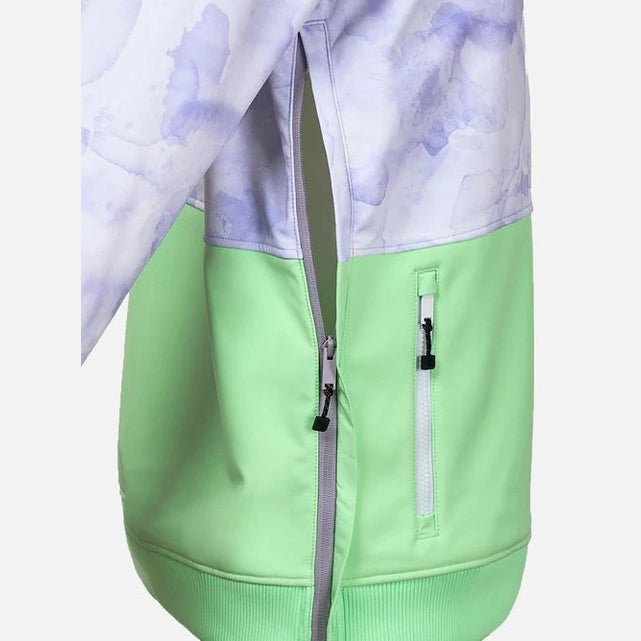WATTS X - Motion Softshell Ski Jacket - Blue Grey Tie Dye - SAMPLE DROP