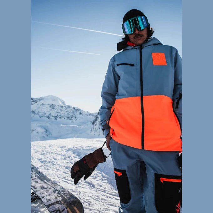 WATTS X - Temper Ski Jacket - Blue Grey/ Fluro - SAMPLE DROP