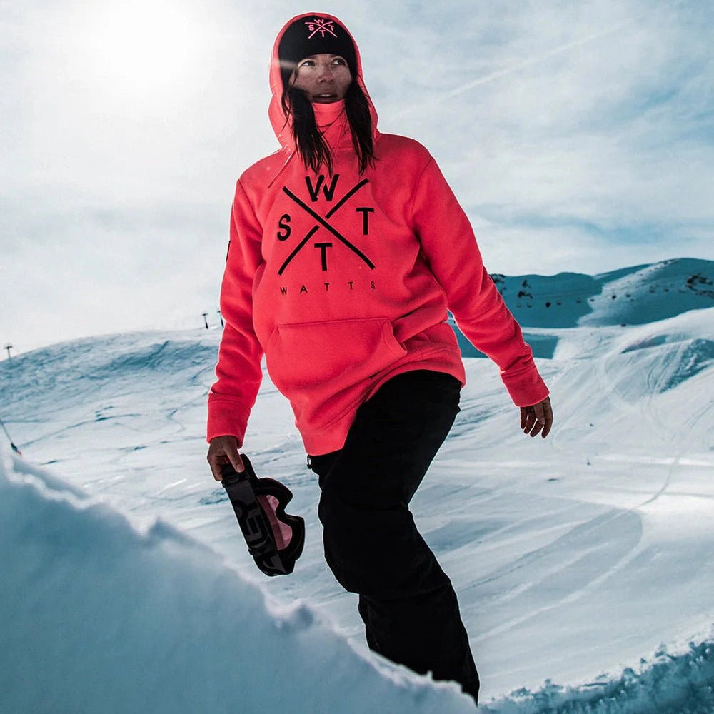 WATTS X - Track Fleece Hoody - Fluorescent Pink - SAMPLE DROP