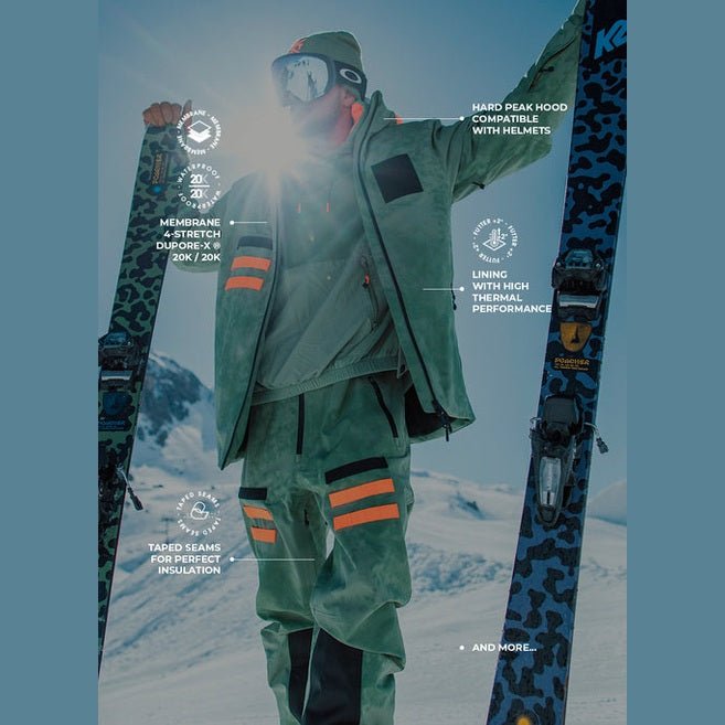WATTS X - Wear Ski Jacket - Olive Tie &amp; Dye - SAMPLE DROP