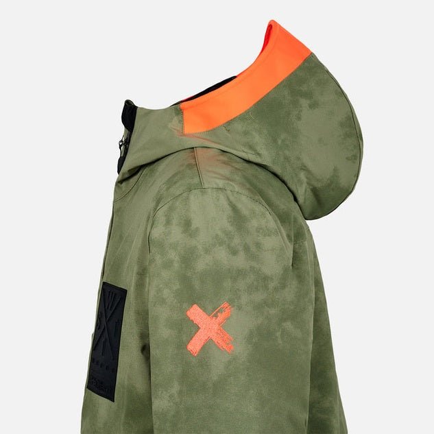 WATTS X - Wear Ski Jacket - Olive Tie &amp; Dye - SAMPLE DROP
