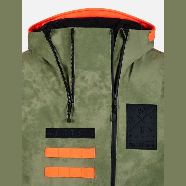 WATTS X - Wear Ski Jacket - Olive Tie &amp; Dye - SAMPLE DROP